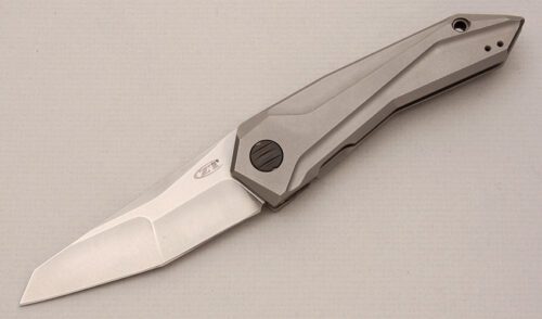 Kershaw Knives Zero Tolerance 0055 with Bead Blasted Titanium Handle handle material - Obverse Side - Item #KLC14470