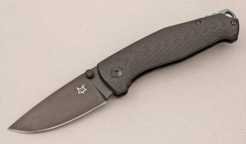 Fox Cutlery TUR Vox Folder with Carbon Fiber Handle handle material - Obverse Side - Item #KLC14479