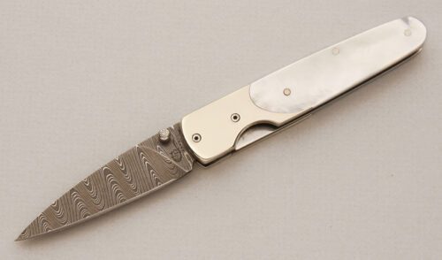 Case Cutlery 8173 Slimlock with Mother Of Pearl Scales handle material - Obverse Side - Item #KLC14496