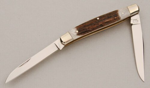 A.G. Russell American Muskrat with India Stag Scales handle material - Obverse Side - Item #KLC14508