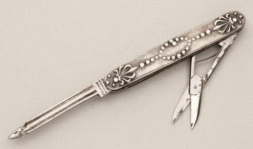 George Wostenholm Cutlery Gentleman's Manicure Set with Steel Scales handle material - Obverse Side - Item #KLC14512