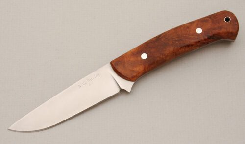 A.G. Russell Laplander Hunter with Ambonya Wood Scales handle material - Obverse Side - Item #KLC14526