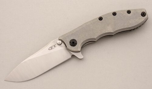 Kershaw Knives Zero Tolerance 562TI Slicer with Titanium Frame handle material - Obverse Side - Item #KLC14547