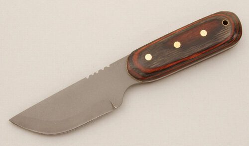 Unknown Maker Skinner with Stacked Wood Scales handle material - Obverse Side - Item #KLC14558