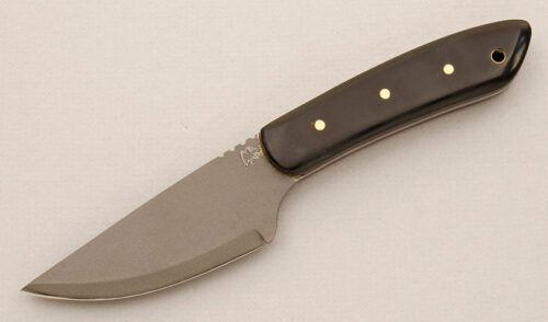 Unknown Maker Small Hunter with Black Micarta Scales handle material - Obverse Side - Item #KLC14559