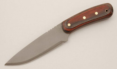 Unknown Maker Hunter with Stacked Wood Scales handle material - Obverse Side - Item #KLC14560