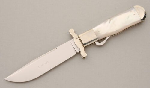 Marble's Knives Safety Knife with Mother Of Pearl Scales handle material - Obverse Side - Item #KLC14572