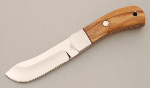 Wayne Hensley Skinner with Olivewood Scales handle material - Obverse Side - Item #KLC14581