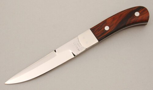 Wayne Hensley Boot Knife with Cocobolo Scales handle material - Obverse Side - Item #KLC14585