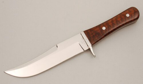 Wayne Hensley Camp Knife with Snakewood Scales handle material - Obverse Side - Item #KLC14589