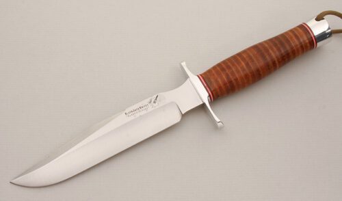 BlackJack Knives Model 1-7 Commando with Stacked Leather Handle handle material - Obverse Side - Item #KLC14602