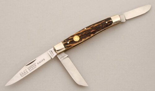 Puma Knives Model 675 Stock Knife with Stag Scales handle material - Obverse Side - Item #KLC14608