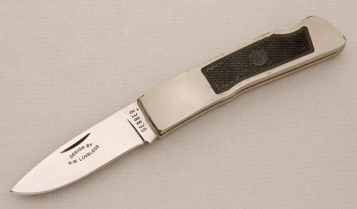 Gerber Knives 8052 Loveless Lockback Folder with Steel Frame handle material - Obverse Side - Item #KLC14615
