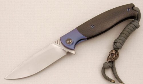 We Knife Co. Model 901 Deacon with Carbon Fiber Scales handle material - Obverse Side - Item #KLC14616