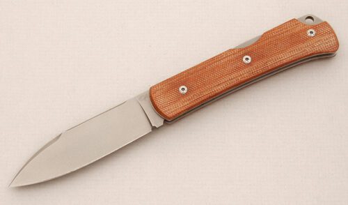 LionSteel Editions G Parmentier Lockback with Canvas Micarta Scales handle material - Obverse Side - Item #KLC14624