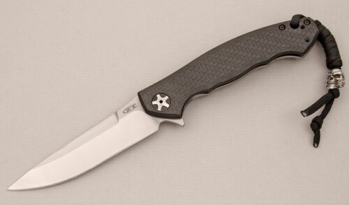 Kershaw Knives Zero Tolerance 452CF with Carbon Fiber & Stainless Frame handle material - Obverse Side - Item #KLC14625