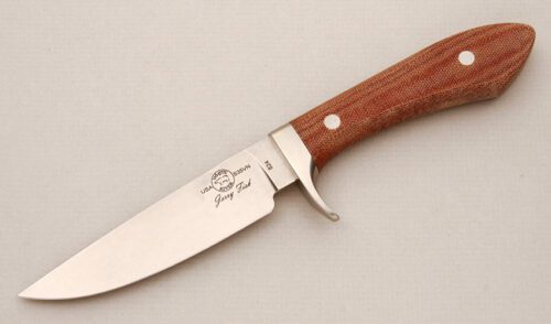 White River Jerry Fisk Sendoro with Canvas Micarta Handle handle material - Obverse Side - Item #KLC14628
