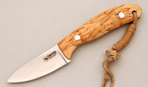 Casstrom Knives Safari Hunter with Curly Birch Scales handle material - Obverse Side - Item #KLC14629