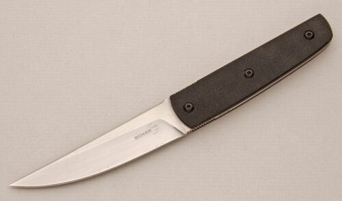 Boker Knives Kwaito with Textured Black G10 Scales handle material - Obverse Side - Item #KLC14633