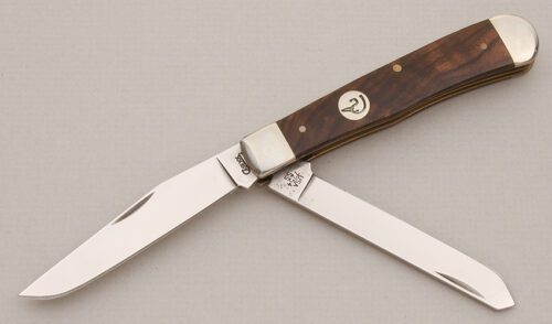 Case Cutlery 7254 Ducks Unlimited Trapper with Walnut Scales handle material - Obverse Side - Item #KLC14661