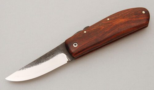 Citadel Knives Friction Folder with Palisander Wood Frame handle material - Obverse Side - Item #KLC14720