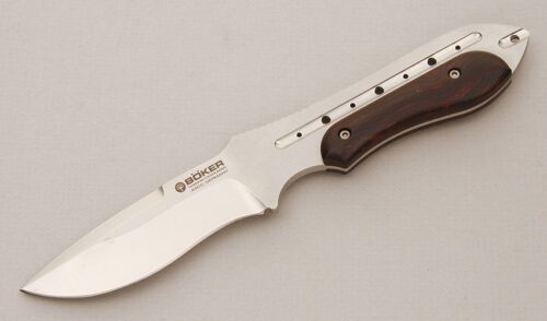 Boker Knives Todd Begg Mach 2 with Desert Ironwood Scales handle material - Obverse Side - Item #KLC14722