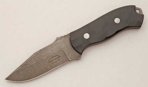 A.B. Schaller Ranger with Black Canvas Micarta Scales handle material - Obverse Side - Item #KLC14730