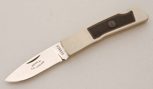 Gerber Knives 8052 Loveless Lockback Folder with Steel Frame handle material - Obverse Side - Item #KLC14733