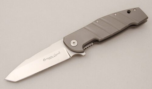 Maserin 403 Bulldog with Milled Titanium Frame handle material - Obverse Side - Item #KLC14741