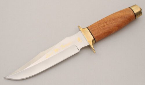 Browning Knives Vietnam Commemorative Fighter with Vietnamese Harwood Handle handle material - Obverse Side - Item #KLC14745