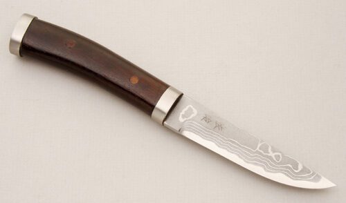 Unknown Maker Japanese Hunter with Dark Stained Wood Handle handle material - Obverse Side - Item #KLC14747