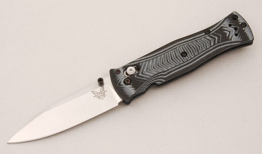 Benchmade Knives 531 Pardue with Black & Blue G10 Frame handle material - Obverse Side - Item #KLC14752