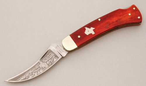 Lone Star Cutlery The Drifter with Smooth Red Bone Scales handle material - Obverse Side - Item #KLC14759