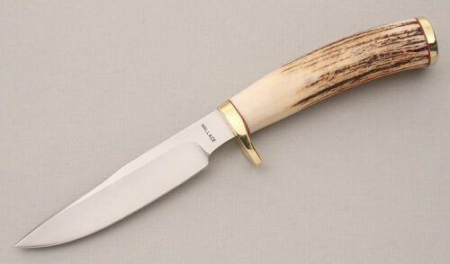 Wallace Custom Knives Hunter with Stag Handle handle material - Obverse Side - Item #KLC14767