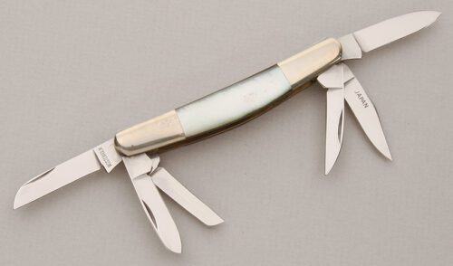Wostenholm Cutlery 1985 ABCA Six Blade Congress with Mother Of Pearl Scales handle material - Obverse Side - Item #KLC14776