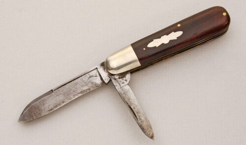 Ulster Knives WWI Jumbo Jack with Cocobolo Wood Scales handle material - Obverse Side - Item #KLC14779