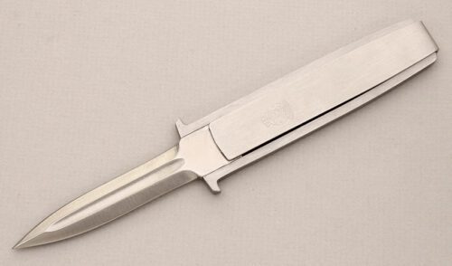 Smith & Wesson Funny Folder Dagger with Stainless Steel Frame handle material - Obverse Side - Item #KLC14782