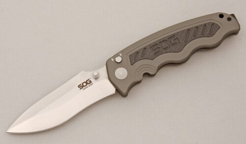 Sog Knives Zoom Folder with Aluminum Frame handle material - Obverse Side - Item #KLC14788
