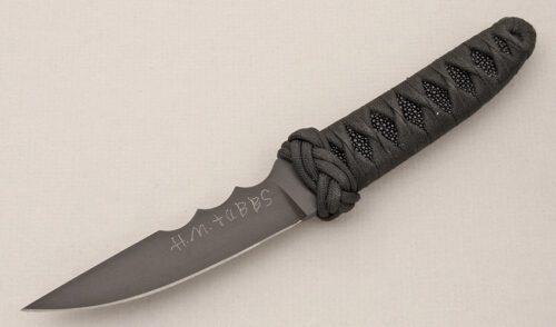 H.M. Tubbs Custom Fighter with Cord Wrapped Stingray handle material - Obverse Side - Item #KLC14806