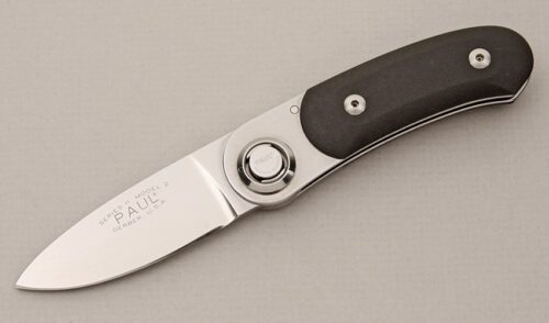 Gerber Knives Model 2 Paul First Production with Kraton Scales handle material - Obverse Side - Item #KLC14811
