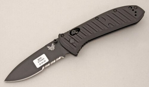 Benchmade Knives Presidio II with 6061-T6 Black Aluminum Frame handle material - Obverse Side - Item #KLC14816