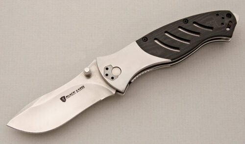 Browning Knives Black Label Undisputed Folder with Black G-10 Scales handle material - Obverse Side - Item #KLC14827