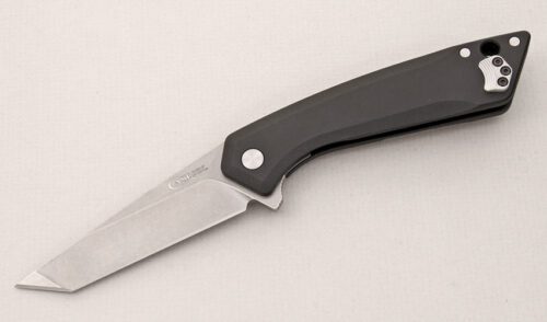 Case Cutlery Southern Grind Tanto Folder with Black Anodized Aluminum Frame handle material - Obverse Side - Item #KLC14835