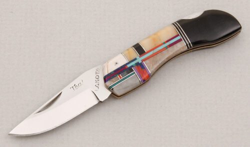 Lakota Knives Teal 290 Custom with See Comments handle material - Obverse Side - Item #KLC14853