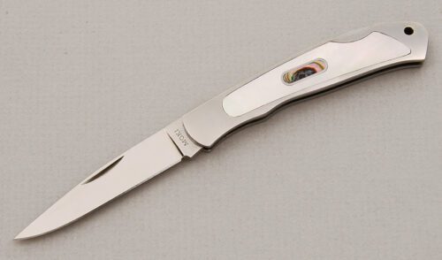 Moki Knives Lockback Folder with Stainless Steel Frame handle material - Obverse Side - Item #KLC14856
