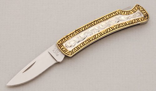 Buck Knives Model 525 Custom with Nickel Silver