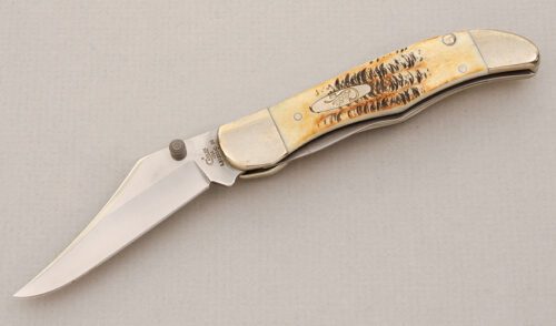 Case Cutlery Kickstart Folding Hunter with Case 6.5 Bonestag Scales handle material - Obverse Side - Item #KLC14874