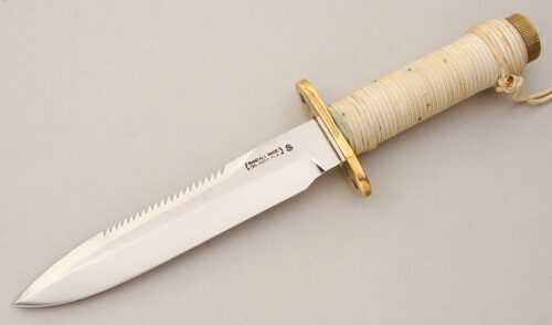 Randall Knives Model 18 Attack Survival with Cord Wrapped Handle handle material - Obverse Side - Item #KLC14888