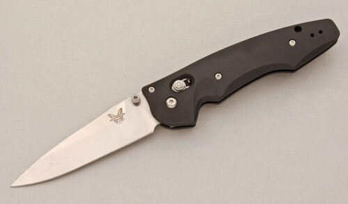 Benchmade Knives 477 Emissary 3.5 with Black CNC Aluminum Frame handle material - Obverse Side - Item #KLC14889