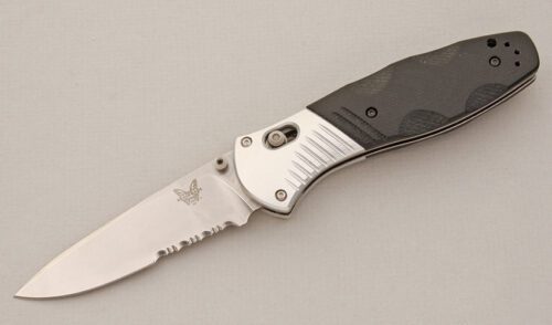 Benchmade Knives 581S Osborne Barrage with Black G-10 Scales handle material - Obverse Side - Item #KLC14891